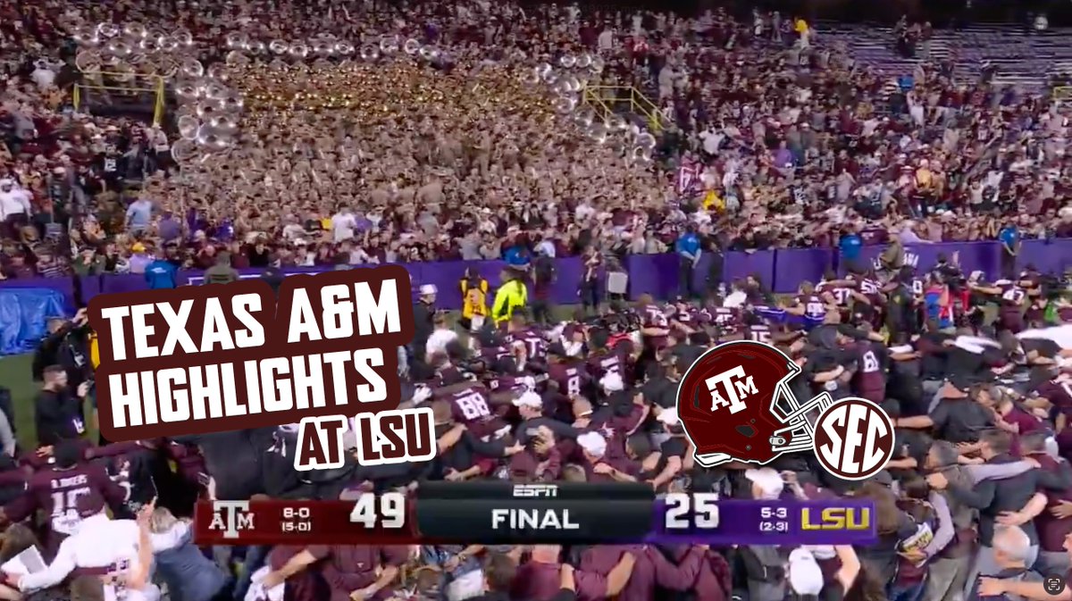 tonight's UNDEFEATED @aggiefootball highlights ⤵️ 🎥