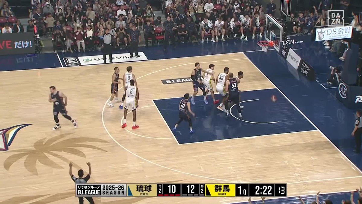 冷静に沈める💫 クーリーが今季初の3P試投で成功 会場を沸かせる👏 🏆B1第5節 🆚琉球×群馬 📺#DAZN LIVE配信中 #Bリーグ #だったらDAZN #りそなグループ 琉球ゴールデンキングス公式