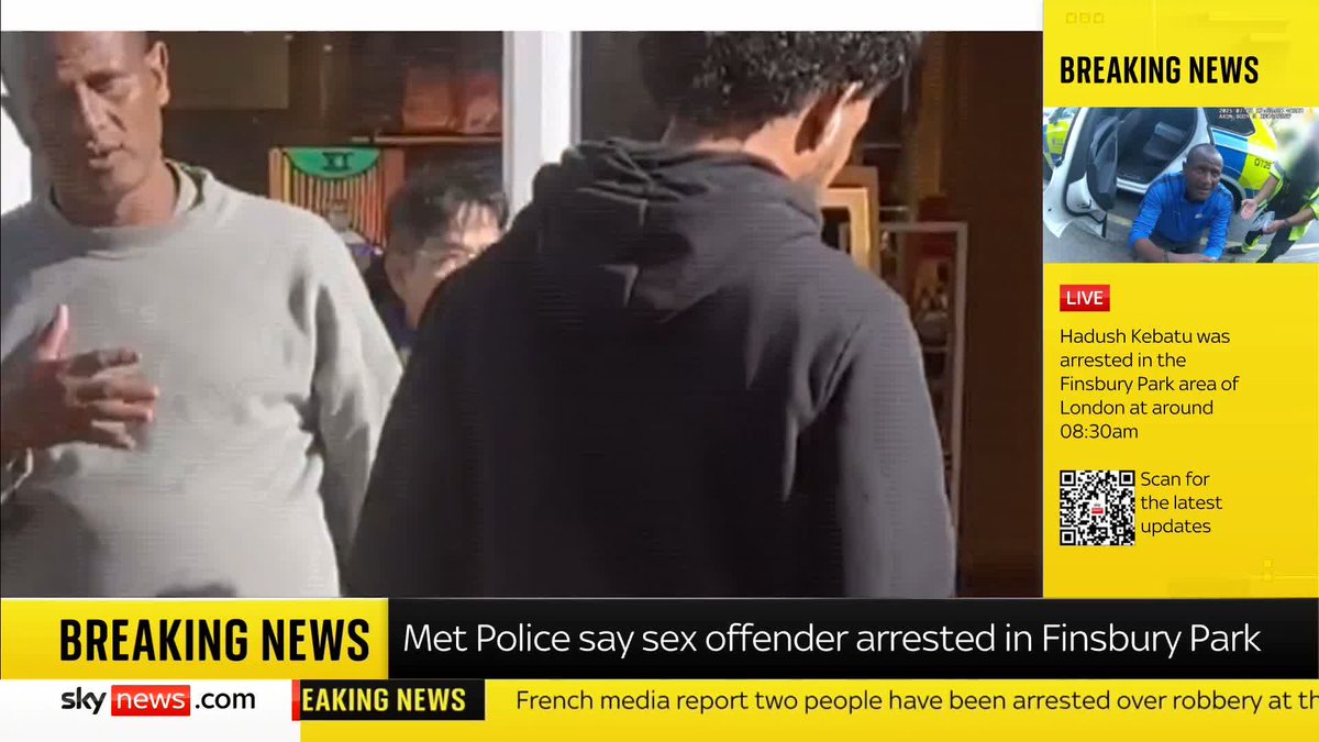 BREAKING: Migrant sex offender found and arrested after manhunt. Police have said they have found and arrested Hadush Kebatu, after he was mistakenly freed from prison on Friday Sky's Amelia Harper has the latest. 📺 Sky 501, Virgin 602, Freeview 233 and YouTube