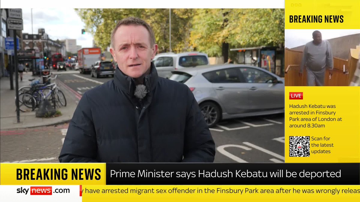 EXCLUSIVE: Footage shows the moment Hadush Kebatu was taken into a police van after his arrest in Finsbury Park this morning. Tom Parmenter has the latest. 📺 Sky 501, Virgin 602, Freeview 233 and YouTube