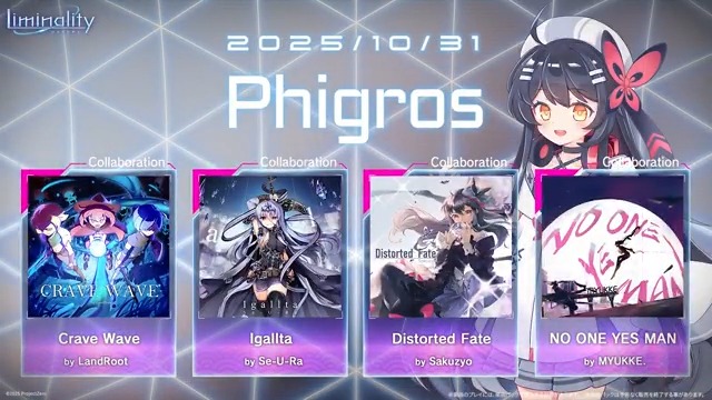 【10/31 Phigrosコラボ開催!!】 「Liminality × Phigros」コラボレーション、遂に開催決定!! 楽曲パック「Phigros」にて、大人気の4曲がLiminalityに登場します! 「Crave Wave」by LandRoot (LandRoot) 「NO ONE YES MAN」by MYUKKE. (MYUKKE.) 「Igallta」by Se-U-Ra (せゆーら🍣 ) 「Distorted Fate」by Sakuzyo (Sakuzyo / 削除 ) ぜひお楽しみに! #Liminality #lim_game #Phigros #Pigeon_Games