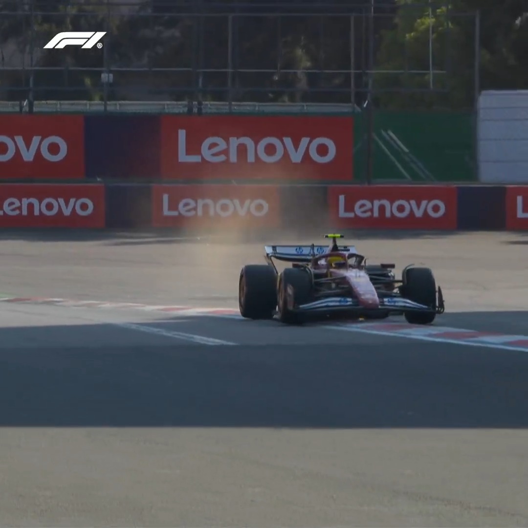 Lewis skateboards his way down the kerb in Q1 🛹 The Ferrari driver went on to secure a P3 start in the final moments of Qualifying! 💪 #F1 #MexicoGP