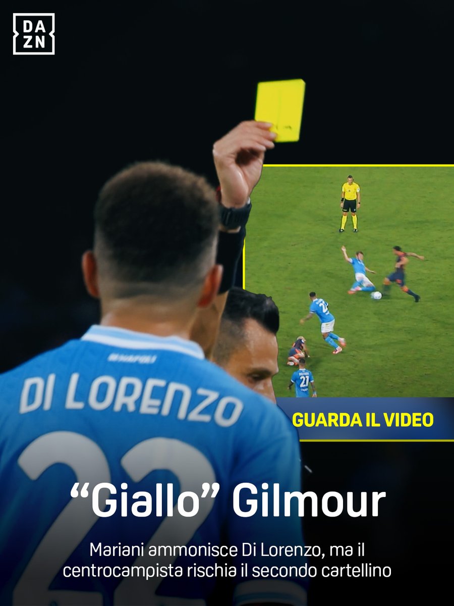 ๐ "๐๐ข๐๐ฅ๐ฅ๐จ" Gilmour ๐จ La sensazione in diretta รจ di doppio giallo: al 51' del primo tempo ferma Dumfries e viene ammonito, mentre al 43' era entrato in tackle su Calhanoglu. Ma Mariani aveva punito l'intervento precedente di Di Lorenzo: il cartellino era quindi per il capitano del Napoli ๐ฅ๏ธ #Gilmour #NapoliInter #DAZN