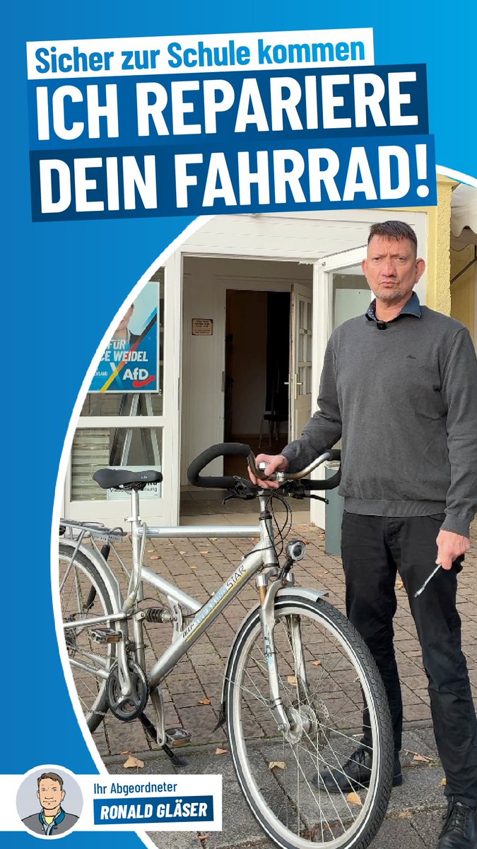 Du bist Schüler und dein Fahrradlicht ist kaputt? Wir helfen dir! 🔧 📅 Sonntag, 2. November 🕙 Zwischen 10:00 und 15:00 Uhr 📍Alt-Blankenburg 12A in 13129 Berlin 💡 Ein Experte macht dein Rad wieder sicher für die dunkle Jahreszeit. 👉 Teile das Video mit Freunden.