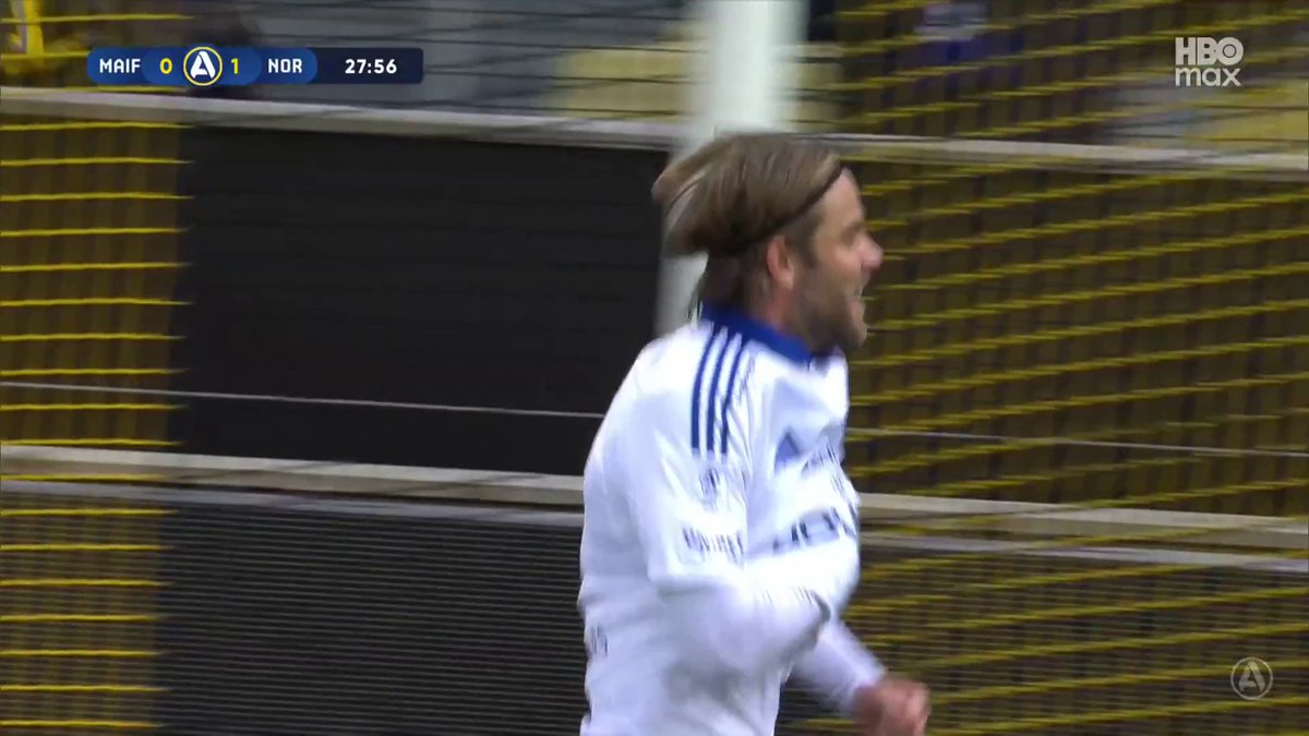1-0 IFK Norrköping! Kapten Totte Nyman nätar mot Mjällby ⚪🔵 📲 Se matchen på HBO Max och Kanal 5