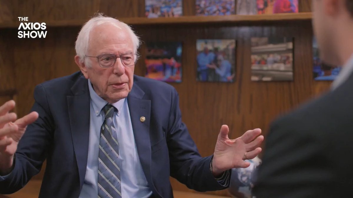📺 Bernie Sanders tells Alex Thompson on The Axios Show that Trump “isn’t stupid” and understands what “many Democrats” don’t. “Trump understood that there are millions of people who are hurting, who are disgusted with the system. And in many ways he said, ‘I will fix it.’”
