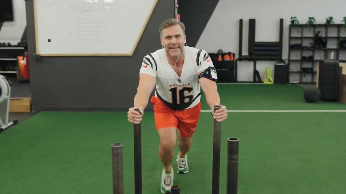 “I don’t do IPAs. I do PRs. And I just set a new one. My eighth team!” 40-year old Flacco hits the gym. One shot. Many takes.