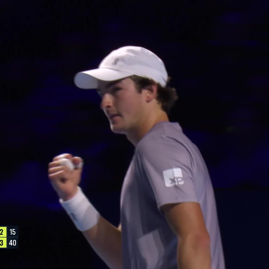 Meanwhile in Basel, Fonseca leads 5-2 with forehands like this one 😳🔥