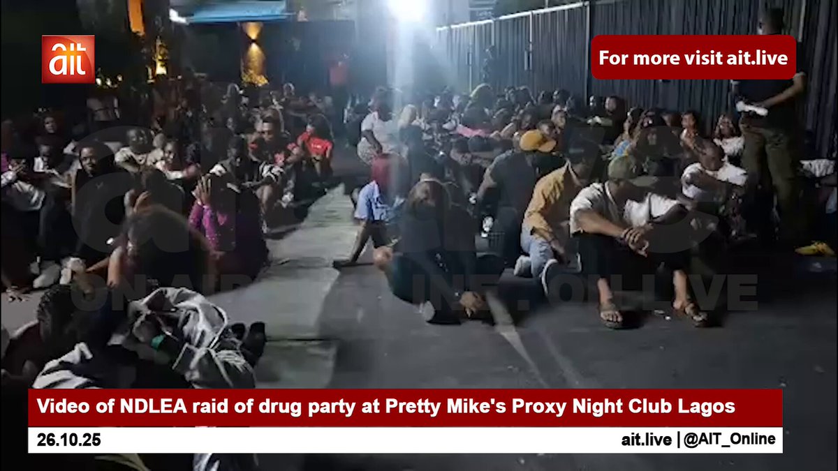 Pretty Mike and over 100 others were arrested by the NDLEA last night at Proxy Nightclub.