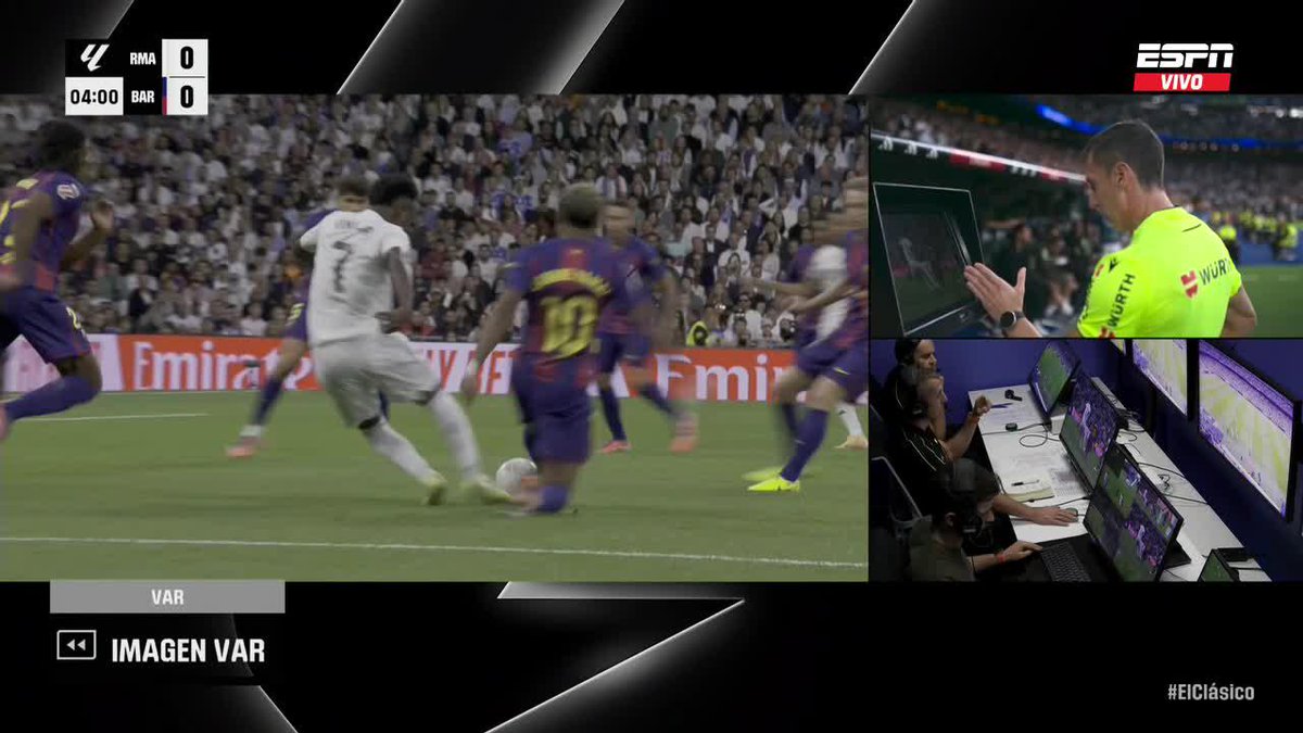 ⚠️🔎 EL VAR REVISÓ ESTA JUGADA Y ANULÓ EL PENAL PARA REAL MADRID.