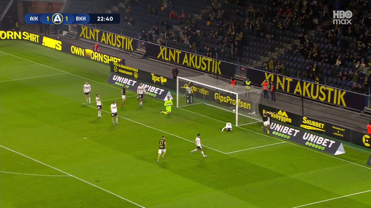 Självmål fram till 2-1 AIK! 📲 Se matchen på HBO Max