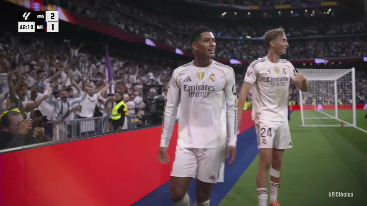 JUDE BELLINGHAM PUTS REAL MADRID BACK ON TOP! A GOAL AND AN ASSIST FOR JUDE IN ELCLASICO 👏