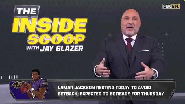 Lamar Jackson is resting today to avoid a setback, but is expected to be ready for Thursday. Jay Glazer has the latest on that and other QB injuries around the league.