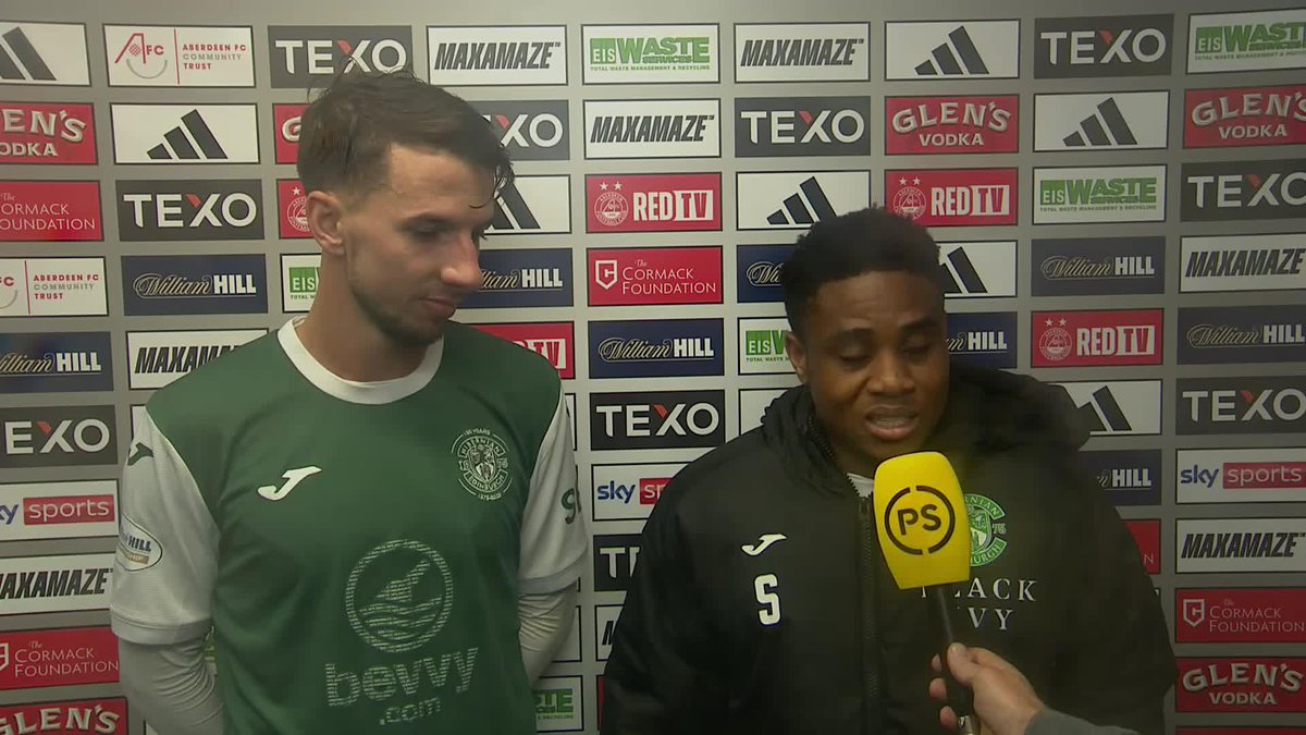Dan Barlaser and Thibault Klidjé react after Hibernian Football Club's 2-1 win at Pittodrie 🥬 "We'll take three points away from home any day of the week" 🗣️ 𝑃𝑟𝑒𝑠𝑒𝑛𝑡𝑒𝑑 𝑏𝑦 SBK | 18+ | 𝑃𝑙𝑒𝑎𝑠𝑒 𝐺𝑎𝑚𝑏𝑙𝑒 𝑅𝑒𝑠𝑝𝑜𝑛𝑠𝑖𝑏𝑙𝑦