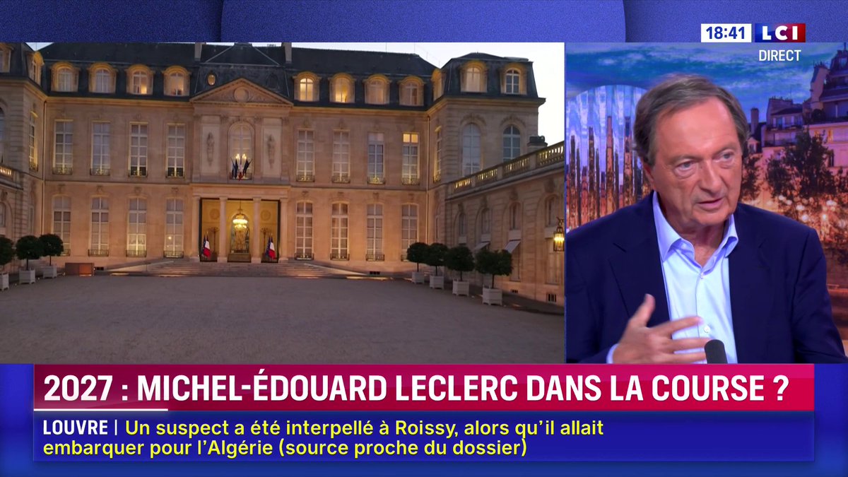 🗣 "Non je ne serai pas candidat à l'élection présidentielle en 2027. Car je vais emmener la France en 2035, plus saine, avec une nourriture plus saine et décarbonnée." ➡ Michel-Edouard Leclerc sur LCI