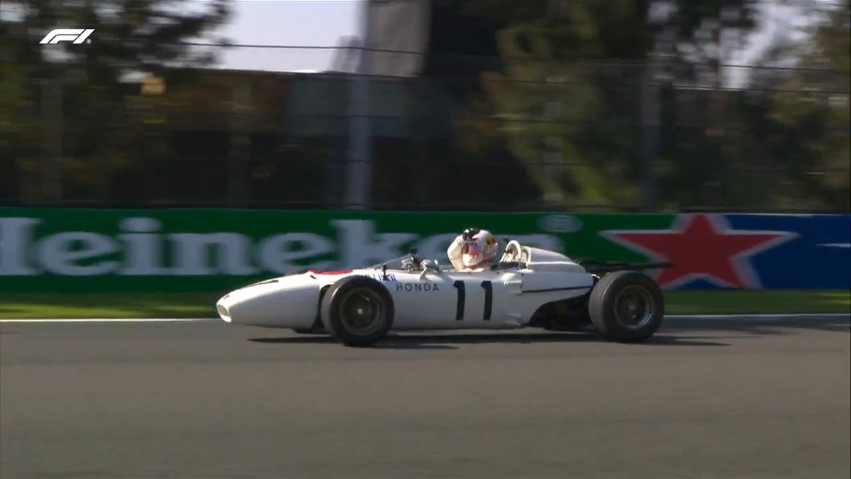 Yuki Tsunoda behind the wheel of the 1965 Mexico winner, the Honda RA272! 😍