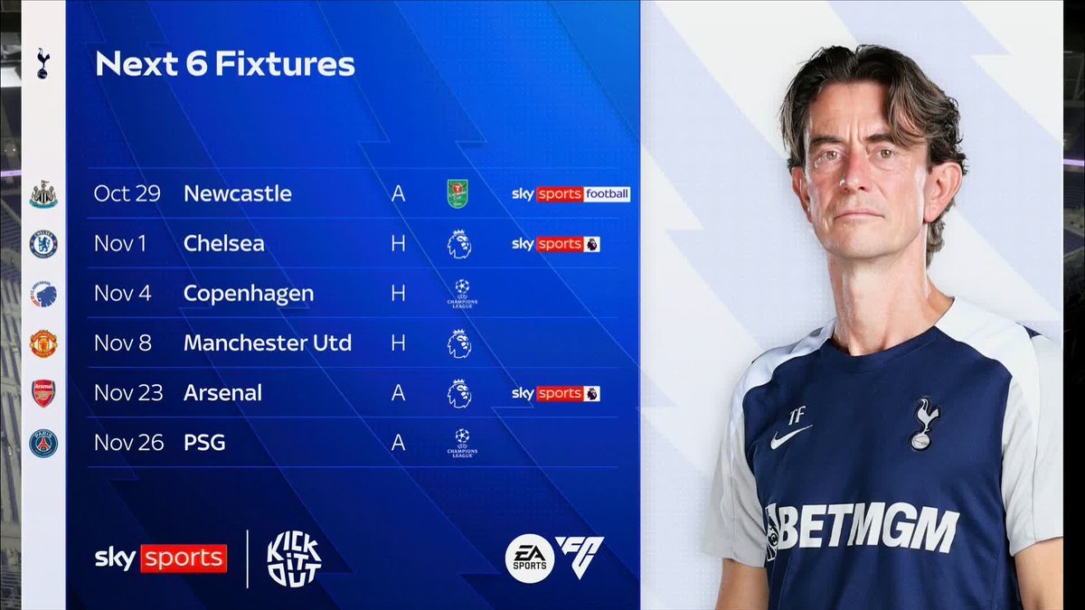 How are we feeling about the next six fixtures, Spurs fans? 😮💭
