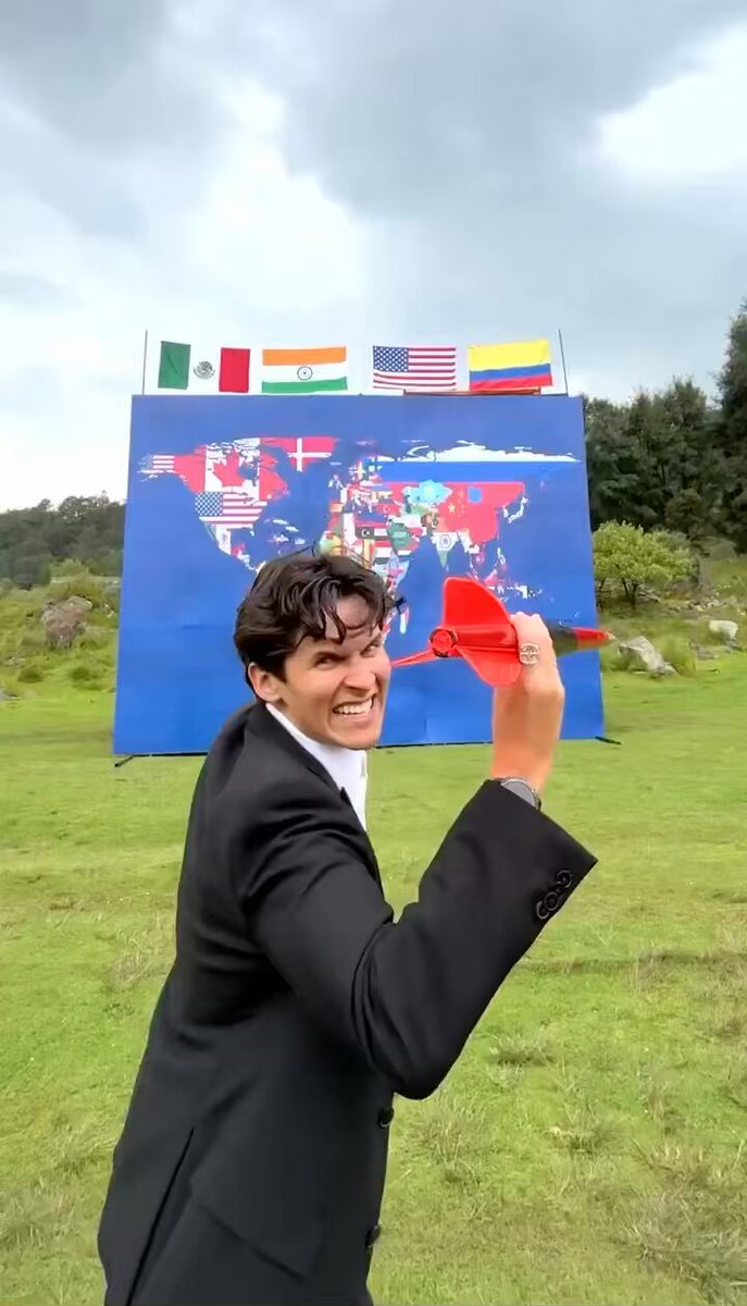 This man randomly chooses countries and travels there. He helps people living in poverty and promotes the construction of a school in each location.