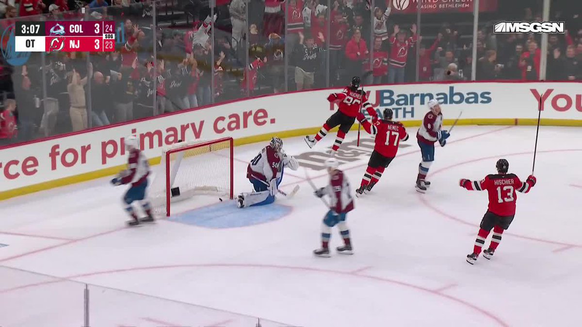JACK HUGHES MISSES THE FIRST LOOK, BUT CONVERTS ON THE SECOND AND THE DEVILS WIN IN OT 🔥🔥🚨🚨