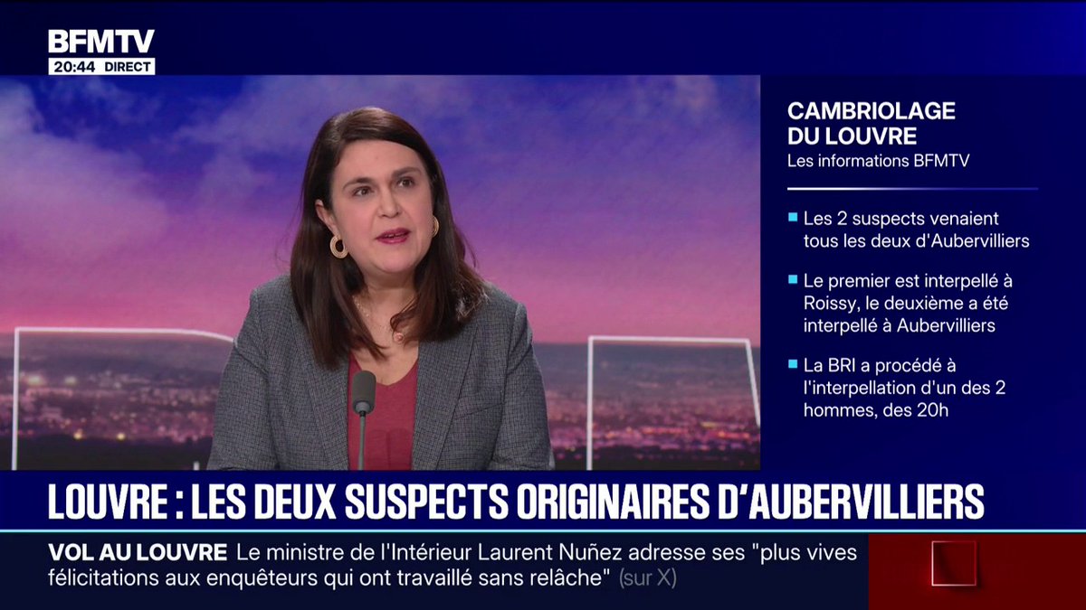 Cambriolage au Louvre: les deux suspects interpellés sont originaires d'Aubervilliers