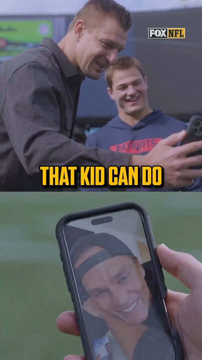 "This kid starts running it up, I might have to find my way back to the playing field..." Rob Gronkowski had to FaceTime Tom Brady during his link-up with Drake Maye 🙌
