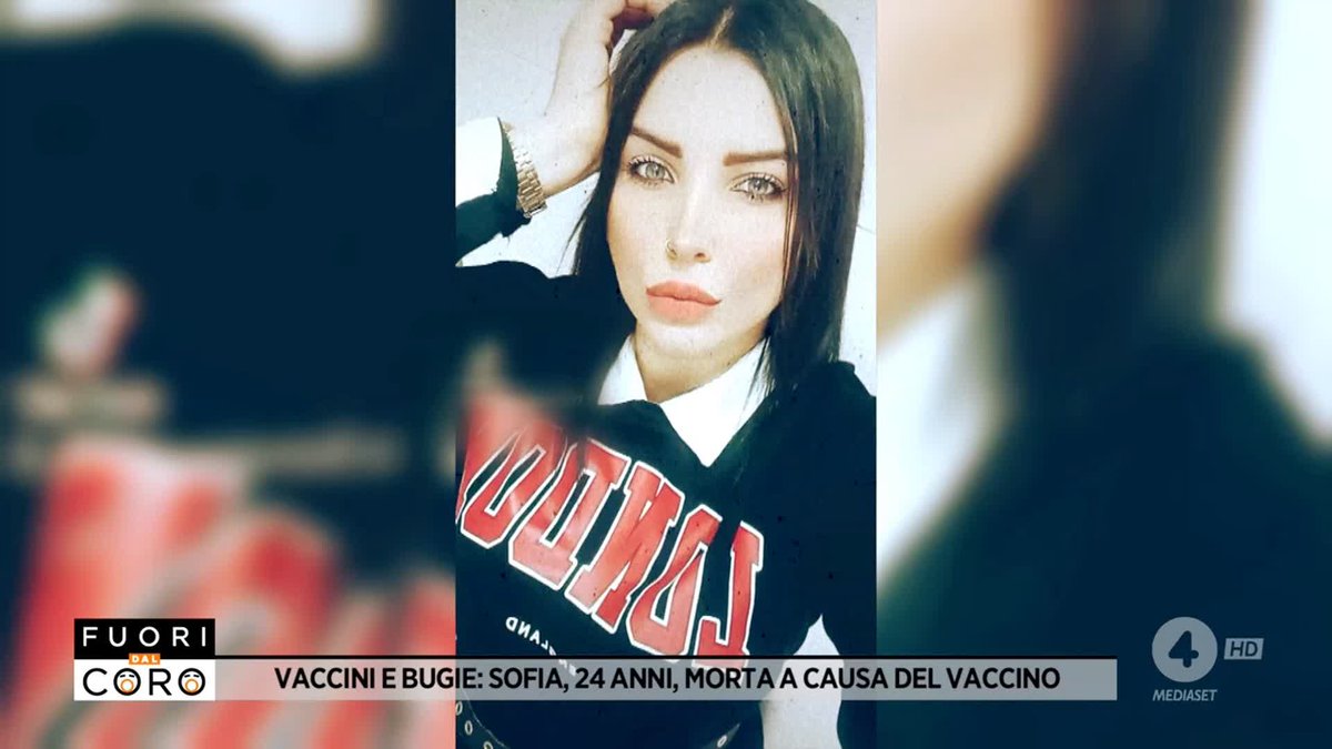 Sofia, 24 anni, è morta per trombosi cerebrale poco dopo aver fatto la terza dose del vaccino Moderna. Il servizio completo di Marianna Canè a #Fuoridalcoro è su Mediaset Infinity
