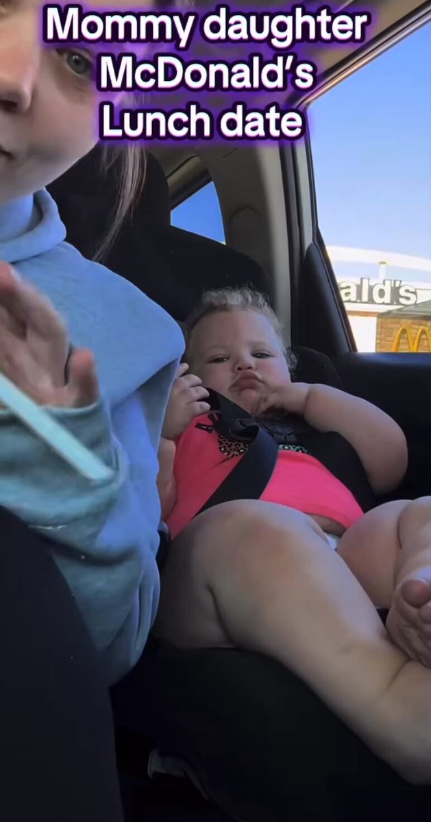 This baby is absolutely thriving on a diet of McDonald’s chicken sandwiches and soda.