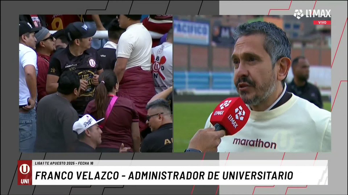 🎙️Franco Velazco: "AGRADECER AL SEÑOR DE LOS MILAGROS, QUE TIENE SU FAVORITO EN OCTUBRE (NOSOTROS)" "LA U ES LA LEYENDA VIVA DEL FÚTBOL PERUANO" #Universitario 📺 Conoce cómo ver L1MAX en vivo 👉 #L1MAX #Liga1 #TorneoClausura2025