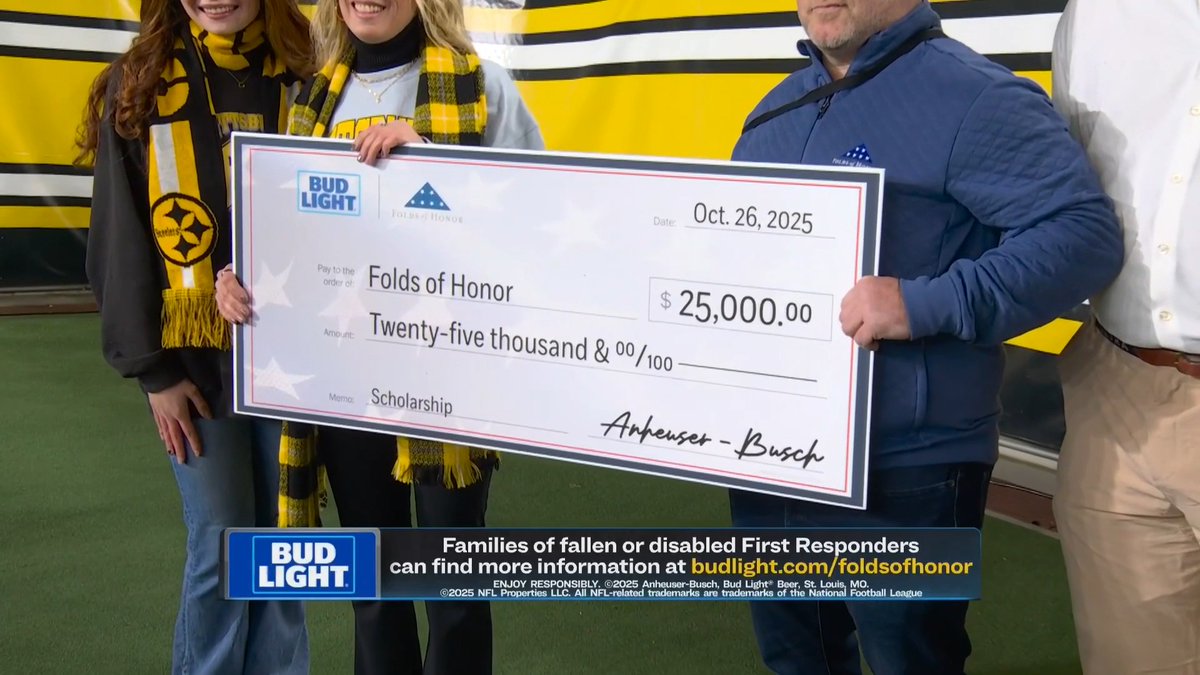 This season, Bud Light and the NFL is proud to support Folds of Honor by presenting scholarships to first responders and their families.