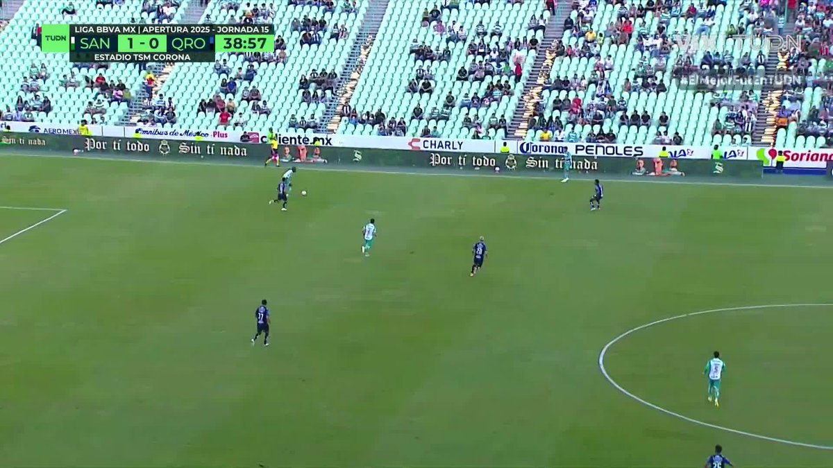 ¡LO TUVO DOS VECES Y NO FALLÓ 💥! Palacios aprovecha el rebote y anota el segundo de Santos ⚽ #ElMejorFutEnTUDN