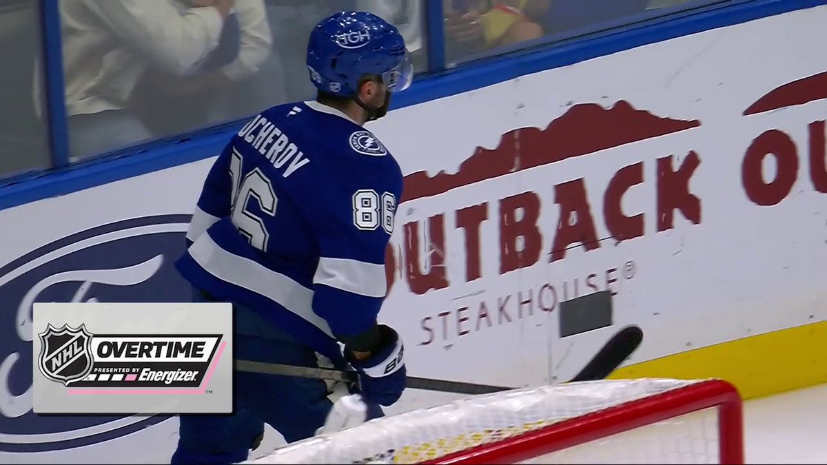 GUESS WHO 📞 Nikita Kucherov scores in Energizer OT to win it for the Tampa Bay Lightning!