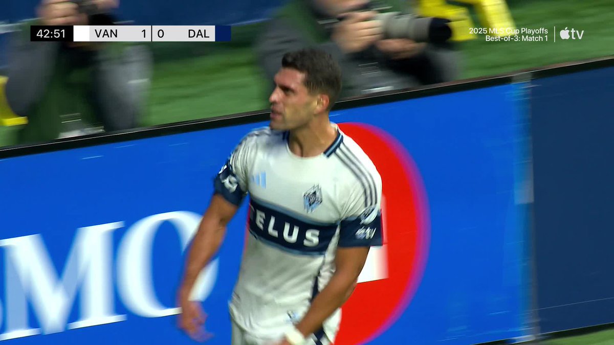 Daniel Ríos with a BULLET header to put Vancouver Whitecaps FC in front! 📺: // Audi MLS Cup Playoffs