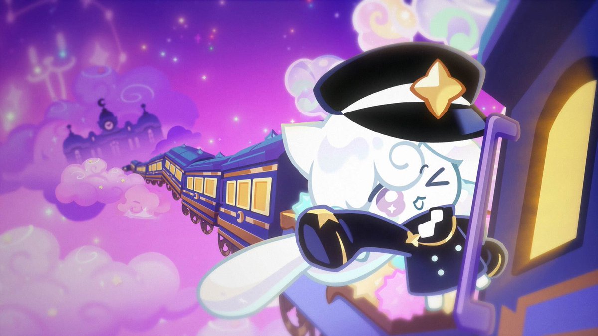 "Welcome aboard! Your dreams are waiting...!" The conductor of the Star Voyage Express will deliver you to your dreamy destination! 🌌 Log into the game and say hello! #CookieRun #OvenBreak #9thAnniversary #Update