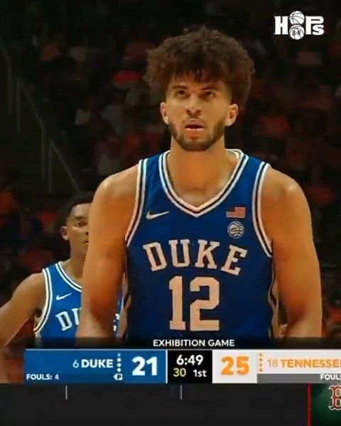 Duke freshman Cameron Boozer led Duke in points, rebounds, and assists in a W against Tennessee 😳 ▪️24 PTS ▪️23 REBS ▪️7-20 FG ▪️9-11 FT ▪️6 AST ▪️39 MINS