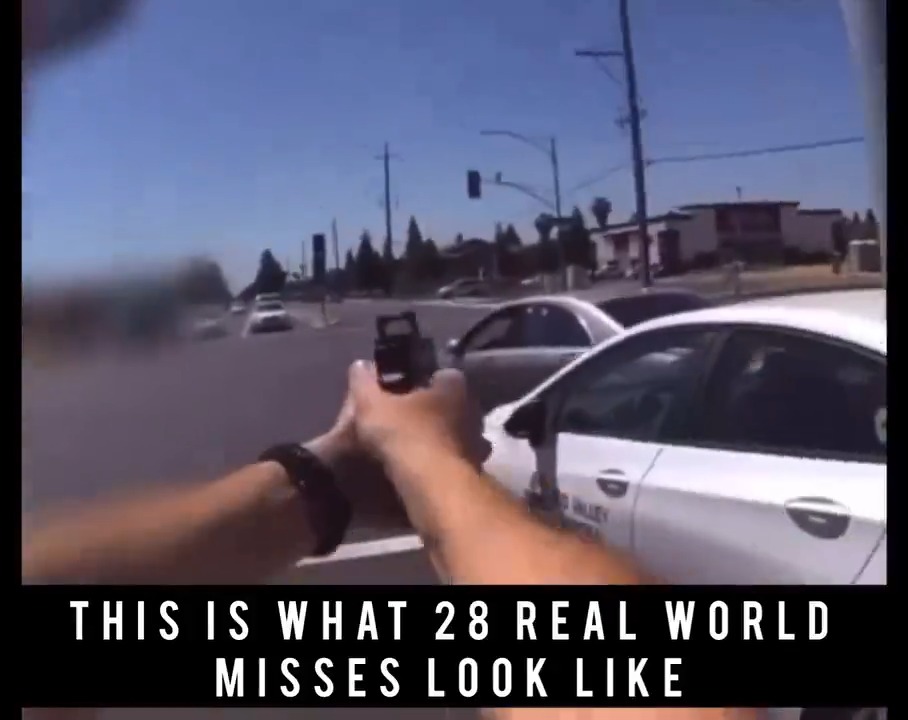 Do y'all think he ever actually saw his red dot? ๐ด๐ค At first I thought he just just jerking the trigger (likely was as well...) with all the misses being right but after re-watching it his index seems off and to the right so I don't think he ever actually saw the red dot on his Trijicon Type 2 LED RMR mounted on his Glock 45 MOS wearing a Streamlight TLR-7A ๐ #CityLife #police #glock #Trijicon #streamlight #cops #fail #nope #OSHA #miss #almost #NotQuite #WTF #urban #SuppressiveFire