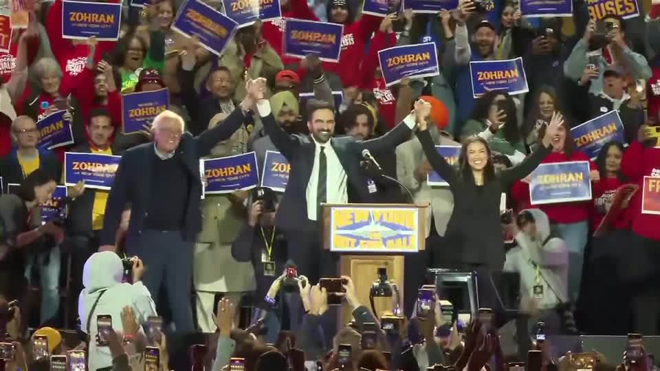 US Senator Bernie Sanders and NY Rep. Alexandria Ocasio-Cortez express support for Zohran Mamdani in the New York City mayoral race
