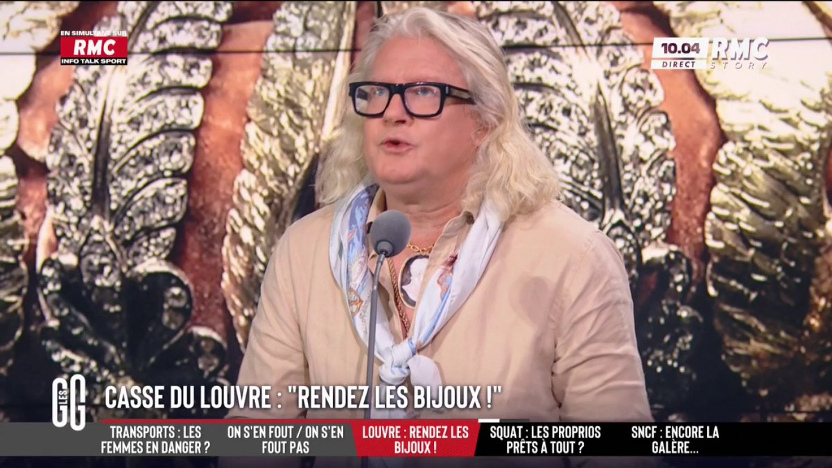 🎙️ Chalençon revient sur son coup de gueule après le braquage du Louvre : "J'ai envoyé un message à Emmanuel Macron. Il m'a beaucoup touché. Je suis quelqu'un de très sensible. Et donc après j'ai fait cette vidéo." #GGRMC