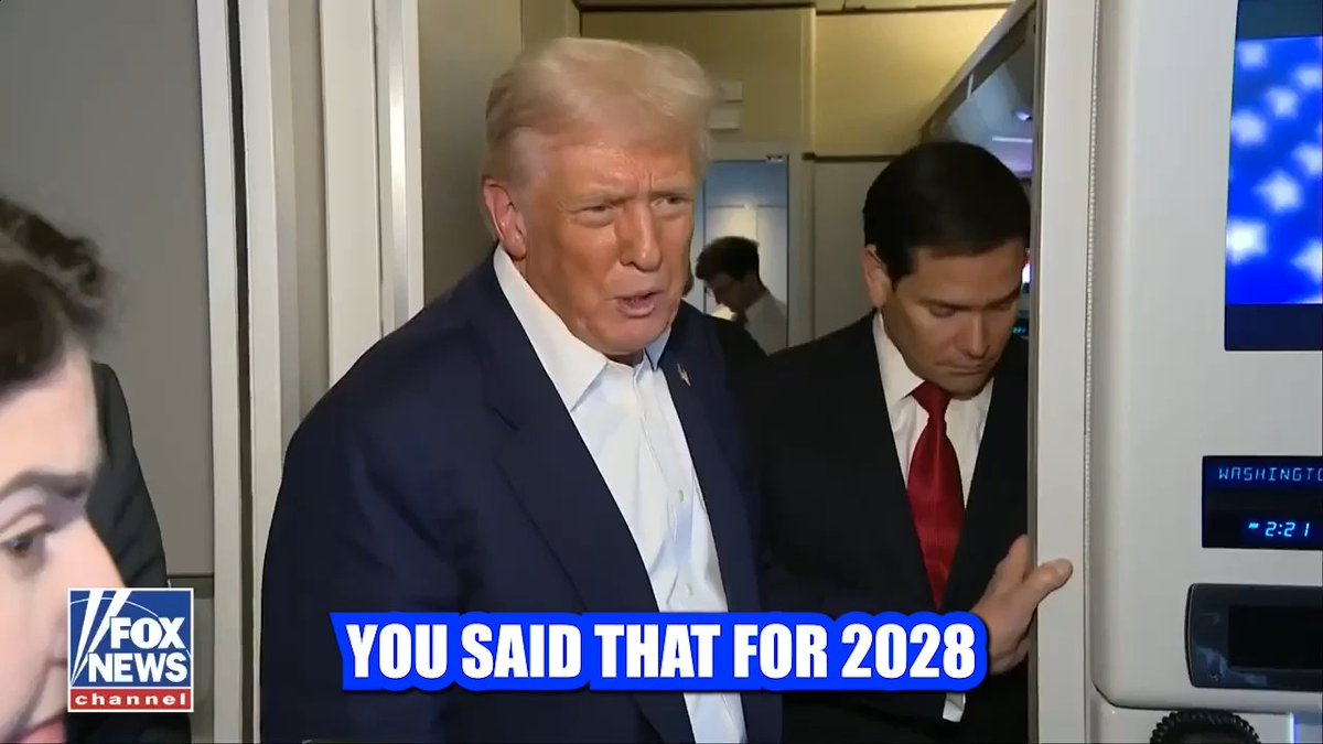 2028 TALK: “I think if they ever formed a group it would be unstoppable.” President Trump backs a potential JD Vance–Marco Rubio ticket for 2028 —but doesn't quite rule out his own political future.