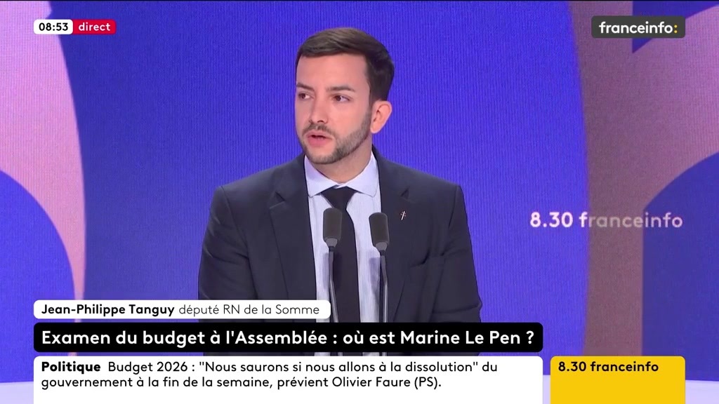 🗣 Présence de Marine Le Pen à l'Assemblée ➡️ "C'est important d'aller voir les Français. Je comprends que la gauche est jalouse parce qu'elle n'est pas prête de se faire accueillir comme Marine Le Pen et Jordan Bardella", estime Jean-Philippe Tanguy (RN)