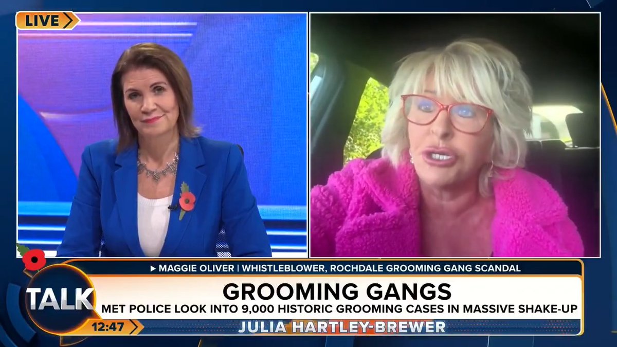 "Police are public servants. We shouldn't have to be fighting tooth and nail to get the truth." Rochdale Whistleblower Maggie Oliver says there is "not a cat in hell's chance" the Met Police will not be able to re-investigate 9,000 child sex abuse cases. Julia Hartley-Brewer