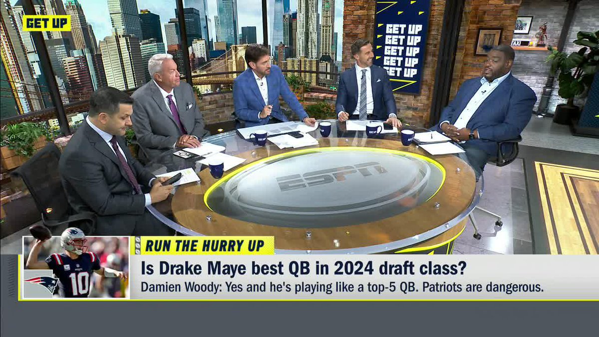 .Damien Woody says Drake Maye is the best QB from the 2024 draft class 👀