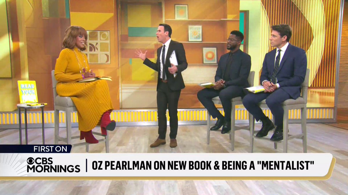 .Oz Pearlman says the skills of a mentalist can help anyone unlock their full potential: “It’s not a magic trick. I read people. I don’t read minds.” In his new book, “Read Your Mind,” Pearlman shares tips on how to make a memorable first impression and advice for overcoming mental blocks.
