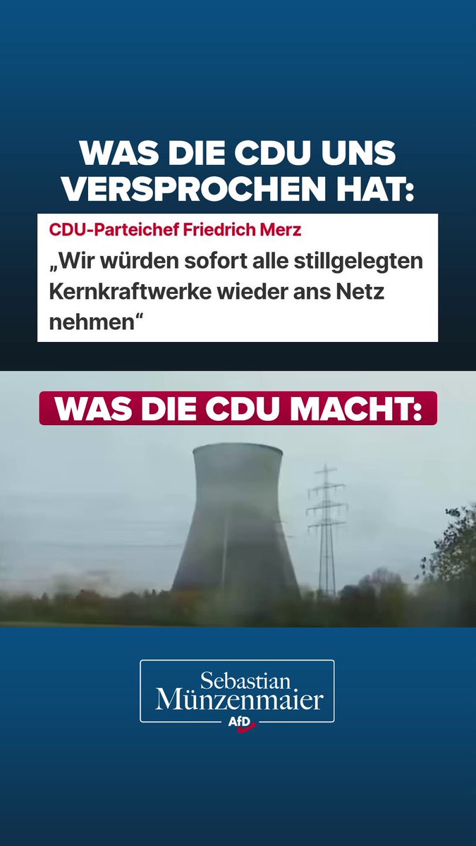 Gundremmingen zeigt es klar und deutlich: Die CDU ist eine linksgrüne Partei. TM