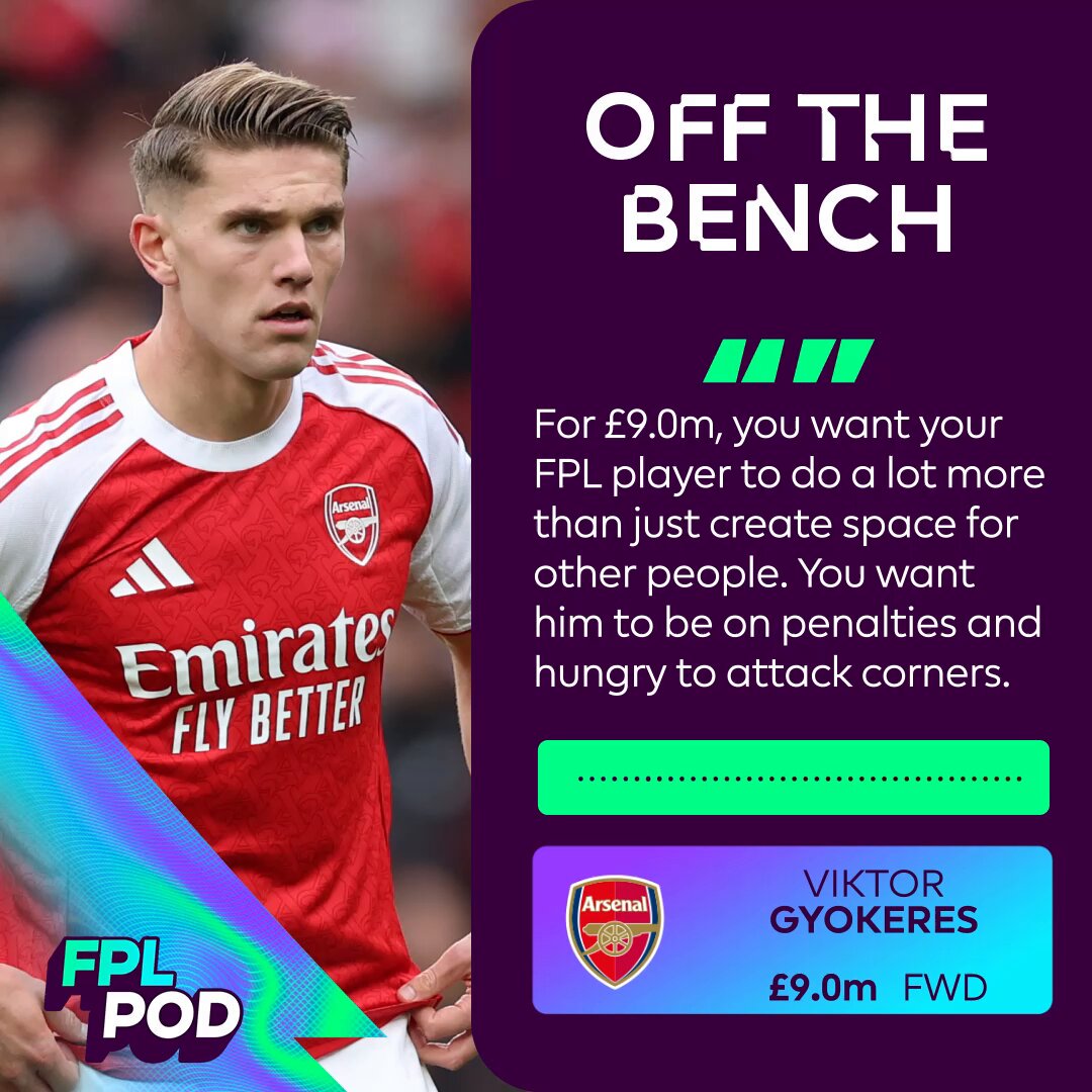 Five straight blanks for Viktor Gyokeres ❌❌❌❌❌ Pras would rather see the Arsenal defence prioritised with a double or triple-up instead of holding the forward 👀 🎧