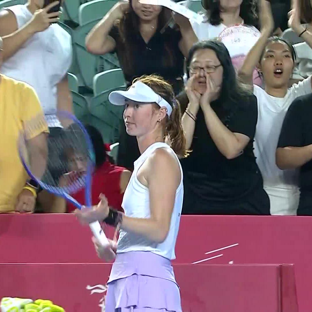 Comeback complete 😮💨 Maya Joint gets the job done against Sevastova, 2-6, 6-4, 6-3 in Hong Kong! #PHKTO2025