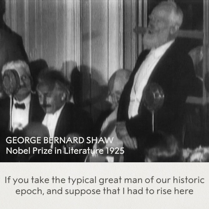"Ptolemy made a universe which lasted 1,400 years. Newton also made a universe, which has lasted 300 years. Einstein has made a universe and I can’t tell you how long that will last.” - George Bernard Shaw pays tribute to Albert Einstein #OTD in 1930. #NobelPrize