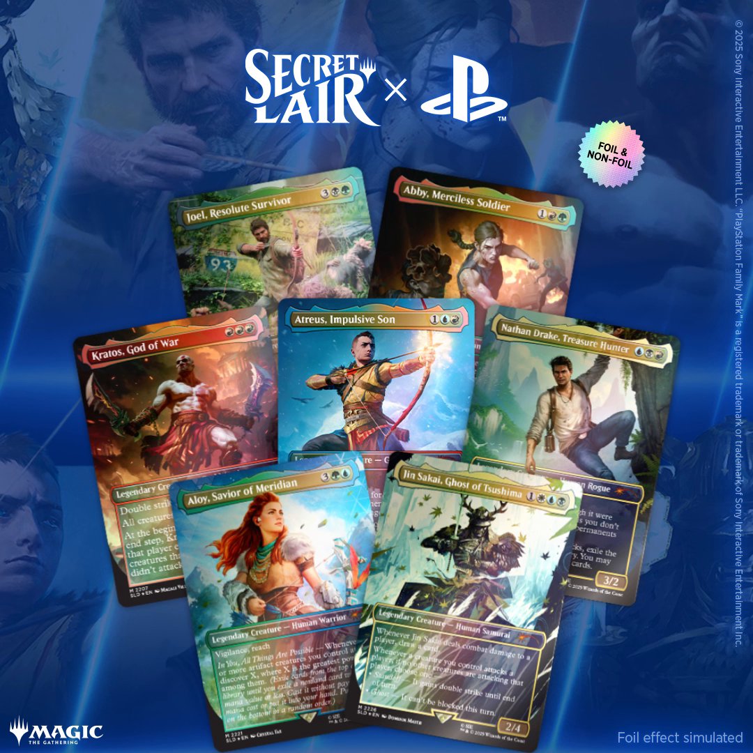 Bring your favorite PlayStation game characters from your console to your playmat! Get the SL x PlayStation Superdrop NOW. Press Start ▶️
