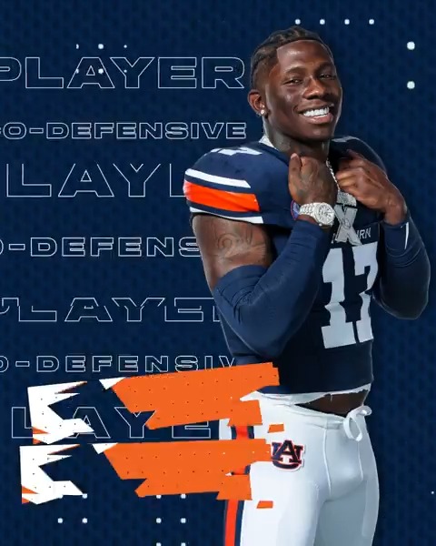 🏈 SEC Co-Defensive Player of the Week: WK 9 🐅 Xavier Atkins Auburn Football x #SECFB