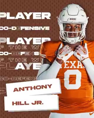 🏈 SEC Co-Defensive Player of the Week: WK 9 🤘 Anthony Hill Jr. Texas Football x #SECFB