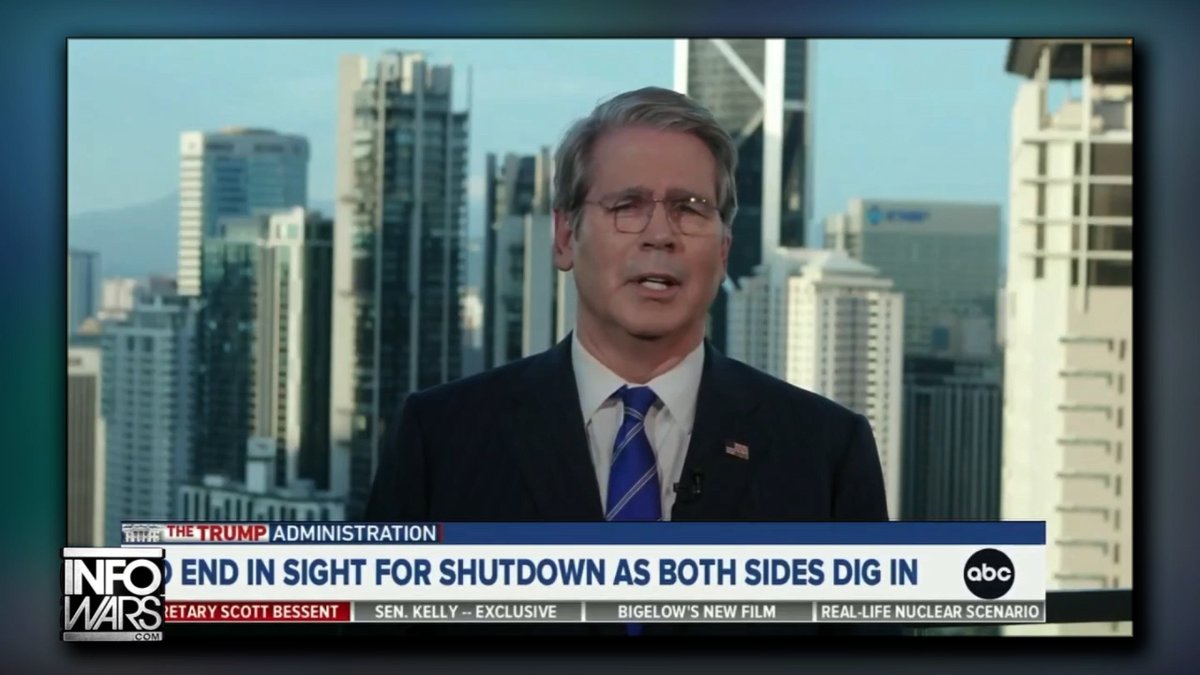 VIDEO: "They've Dug In, The American People Are Hostage To Chuck Schumer & Hakeem Jeffries' Poll Numbers!" Treasury Sec. Scott Bessent Warns That The Shutdown Isn't Ending Anytime Soon, And Calls On, "Brave Moderate Democrat Senators To End This Craziness- You'll Be Heroes!"